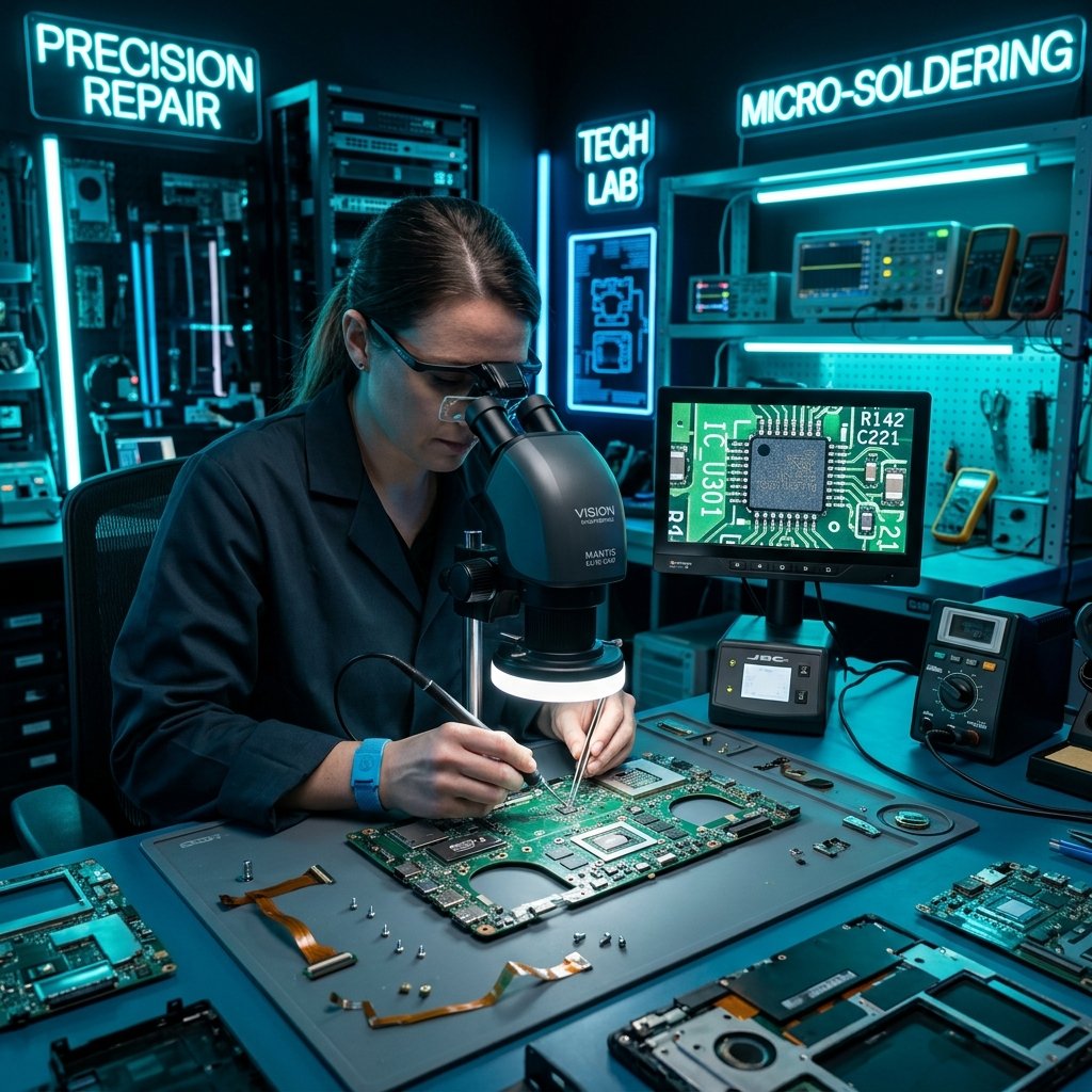PS Computer Services Laptop Micro Soldering Lab Faridabad